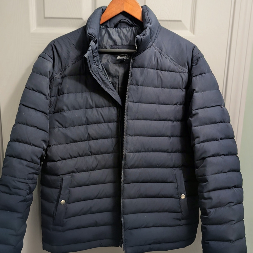 Men's Blue Puffer Jacket